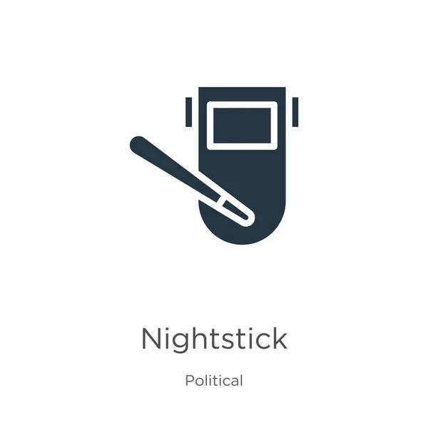 Nightstick Ikon Vektor Trendi Lapos Gumibot Ikon Politikai Gyűjtemény Elszigetelt — Stock Vector