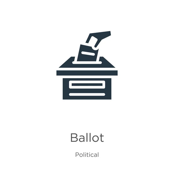 Ballot Icon Vector Trendy Flat Ballot Icon Political Collection Isolated — Stock Vector