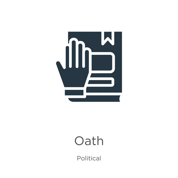 Oath Icon Vector Cómodo Icono Juramento Plano Colección Política Aislado — Archivo Imágenes Vectoriales