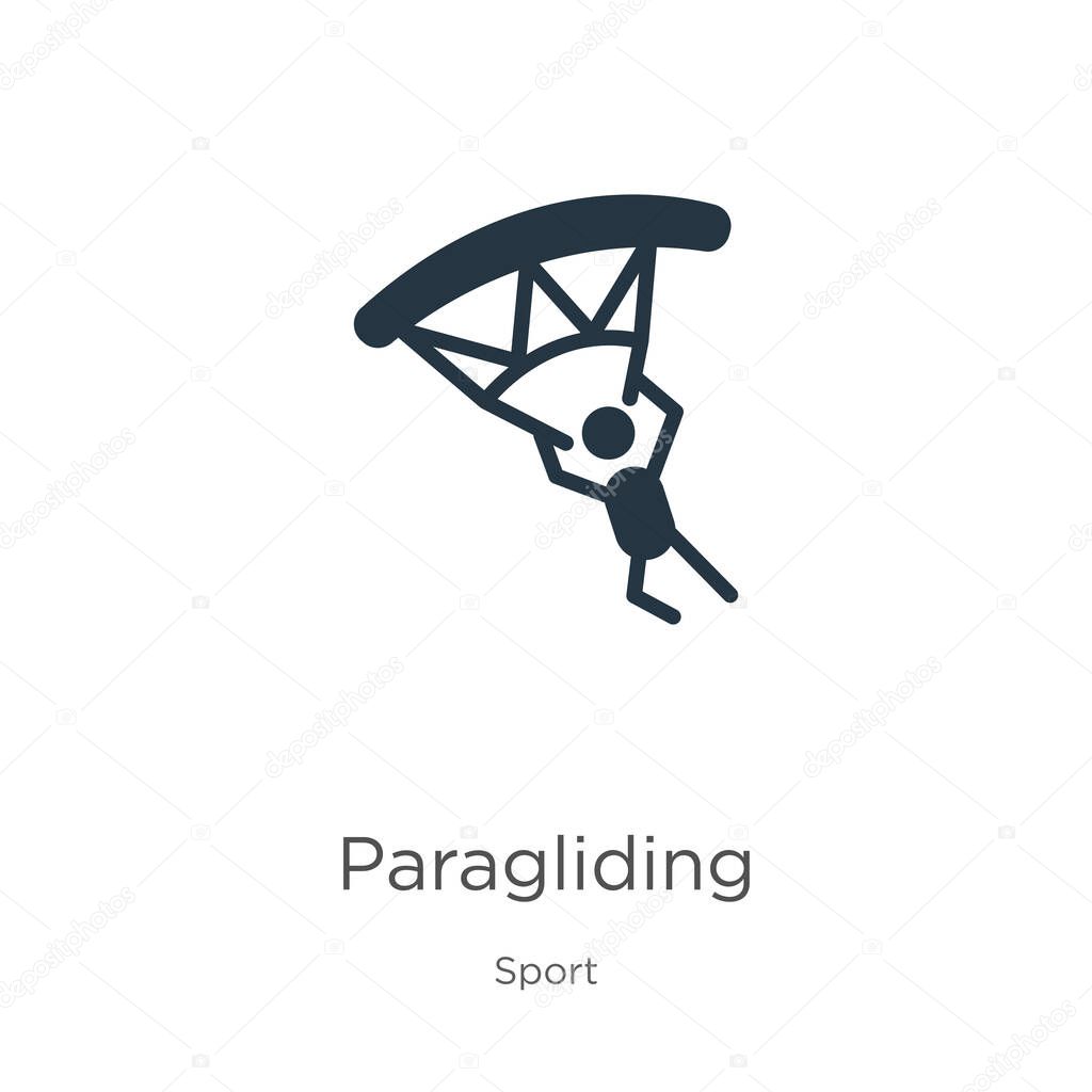 Paragliding icon vector. Trendy flat paragliding icon from sport collection isolated on white background. Vector illustration can be used for web and mobile graphic design, logo, eps10
