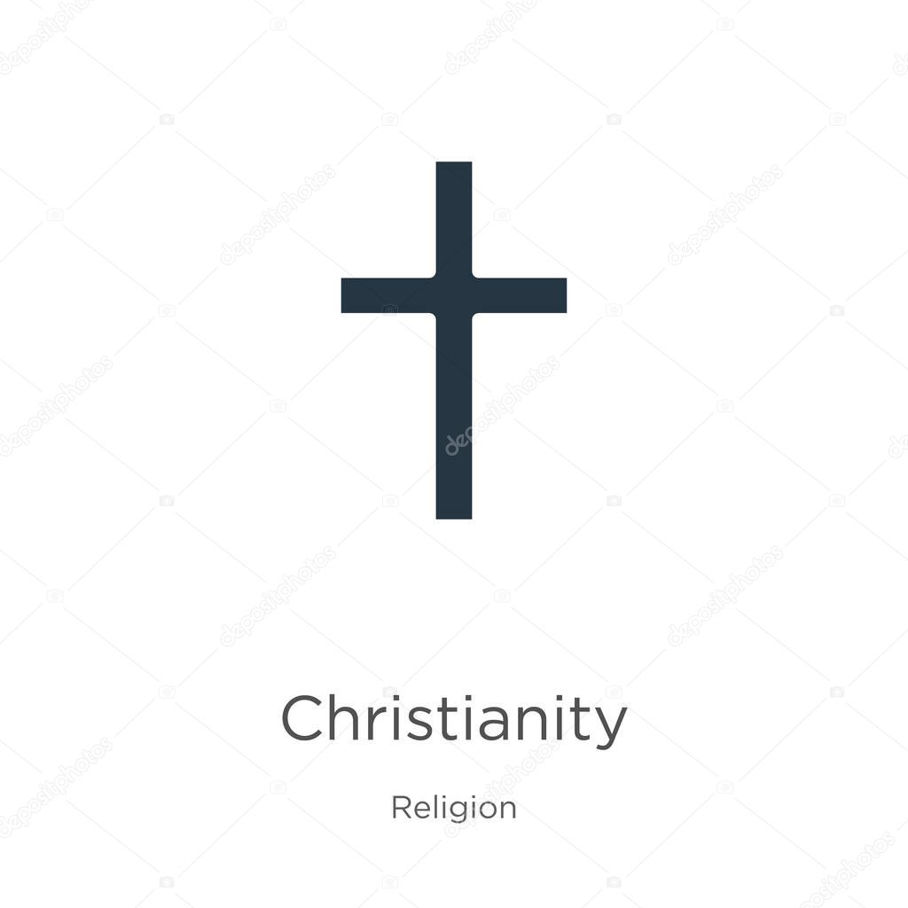 Christianity icon vector. Trendy flat christianity icon from religion collection isolated on white background. Vector illustration can be used for web and mobile graphic design, logo, eps10