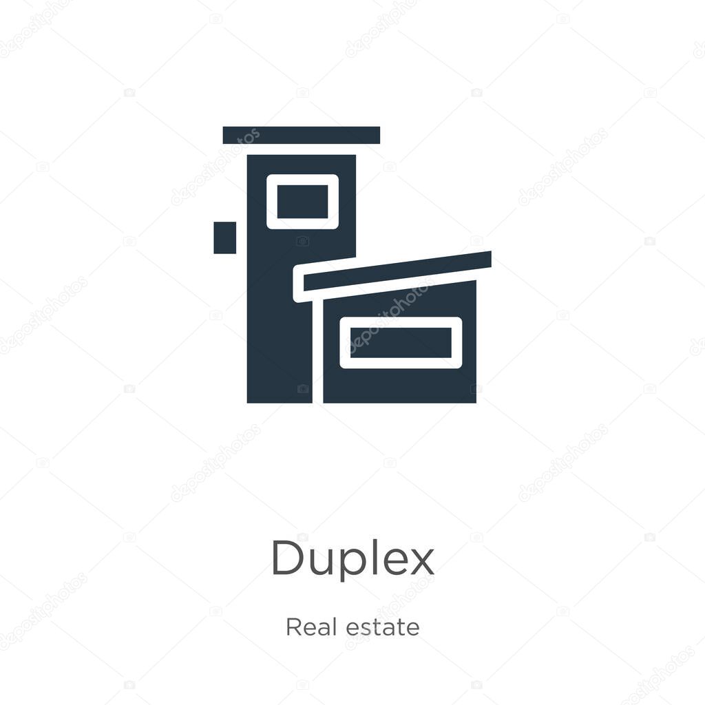 Duplex icon vector. Trendy flat duplex icon from real estate collection isolated on white background. Vector illustration can be used for web and mobile graphic design, logo, eps10