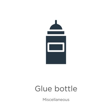 Yapıştırıcı şişe ikonu vektörü. Beyaz arka planda izole edilmiş muhtelif koleksiyonlardan moda düz yapıştırıcı ikonu. Vektör illüstrasyonu web ve mobil grafik tasarımı, logo, eps10 için kullanılabilir
