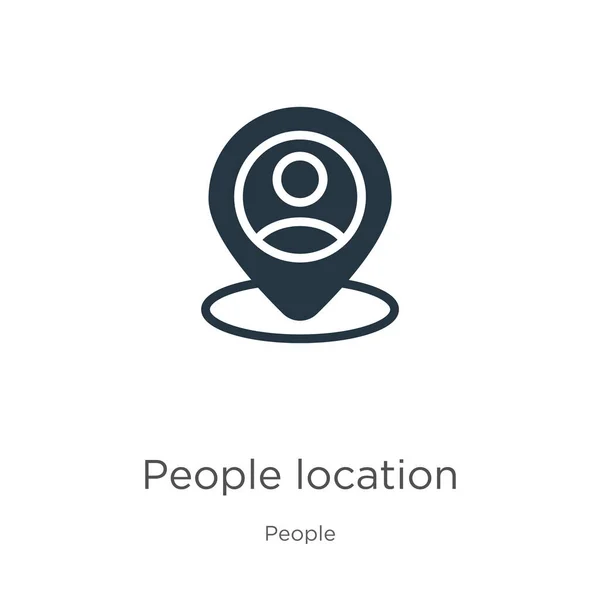Icône Localisation Des Personnes Vecteur Icône Localisation Personnes Plates Mode — Image vectorielle