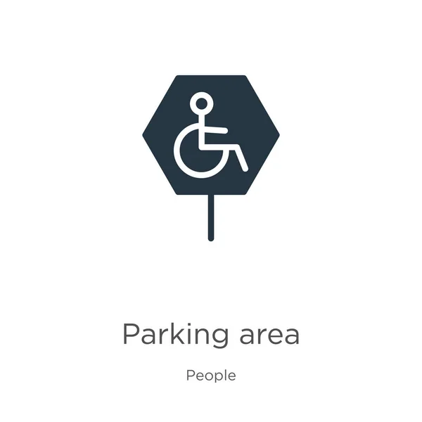Parkeringsplats Ikon Vektor Trendig Platt Parkeringsplats Ikon Från Människor Samling — Stock vektor