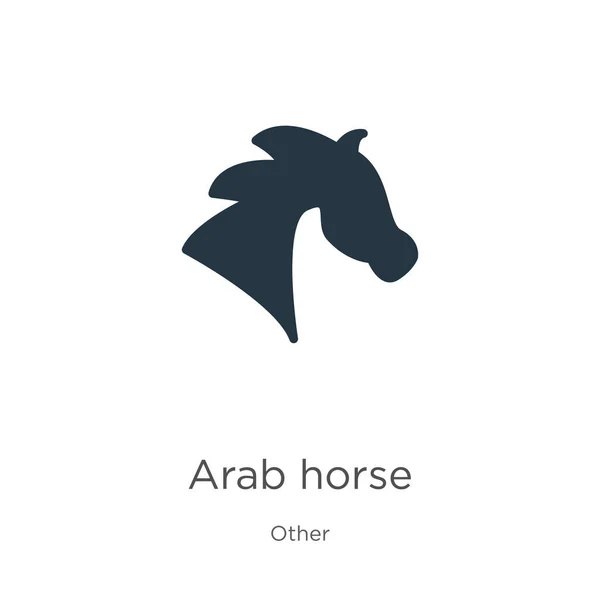 アラブの馬のアイコンベクトル 白い背景に隔離された他のコレクションからトレンディなフラットアラブ馬のアイコン ベクターイラストは ウェブやモバイルグラフィックデザイン Eps10に使用できます — ストックベクタ