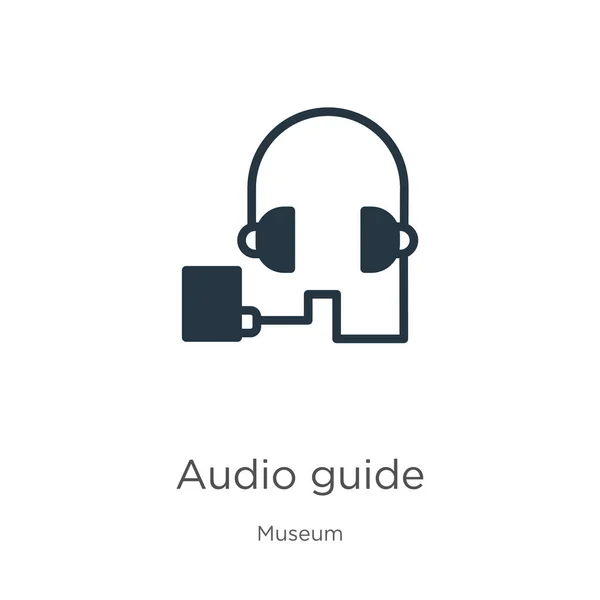 Audio guide icon vector. Trendy flat audio guide icon from museum collection isolated on white background. Vector illustration can be used for web and mobile graphic design, logo, eps10