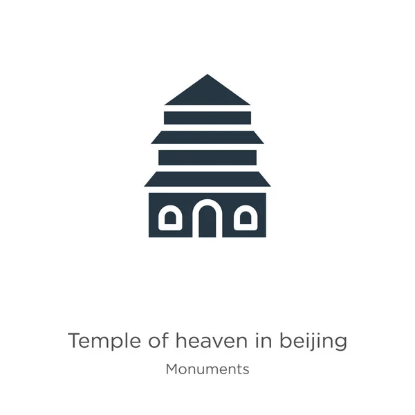 Temple Ciel Dans Beijing Icône Vecteur Temple Plat Trendy Ciel — Image vectorielle