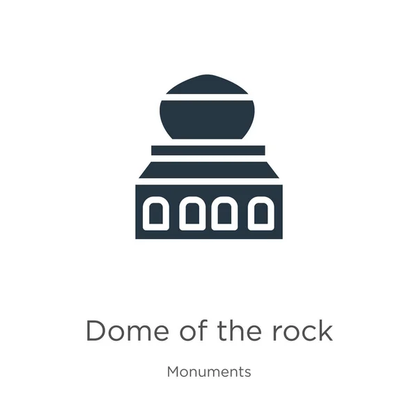 岩石图标向量的圆顶 时尚的扁平穹顶的岩石图标从纪念碑收集分离的白色背景 矢量图解可用于网络和移动图形设计 Eps10 — 图库矢量图片