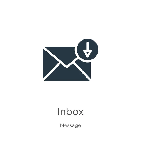 Inbox Icon Vector Icono Bandeja Entrada Plana Colección Mensajes Aislada — Vector de stock