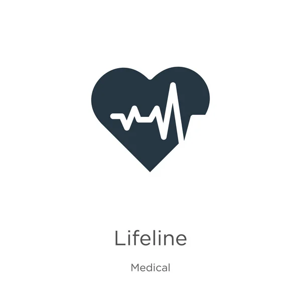 Lifeline Icon Vector Trendy Flat Lifeline Icon Medical Collection Isolated — Stock Vector