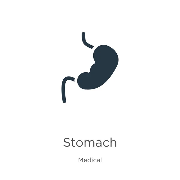 Icono Stomach Vector Icono Estomacal Plano Colección Médica Aislado Sobre — Vector de stock