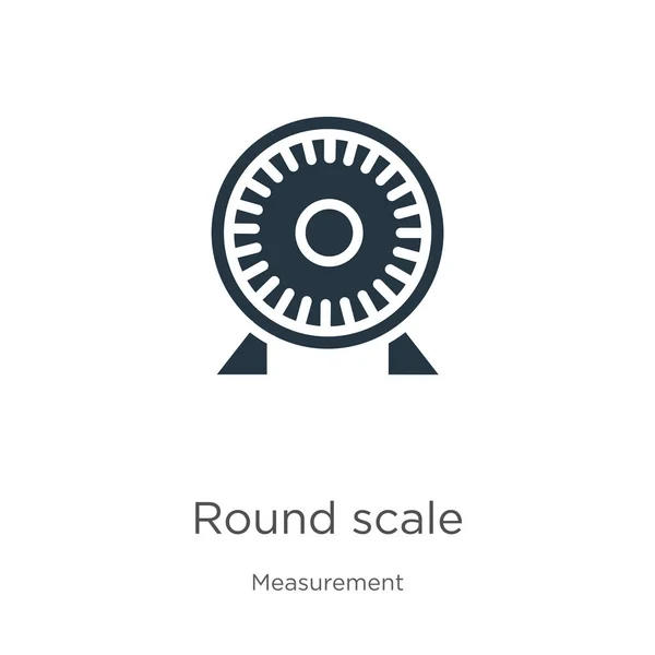 Symbolvektor Für Runde Skalen Trendiges Flaches Rundes Skalensymbol Aus Der — Stockvektor