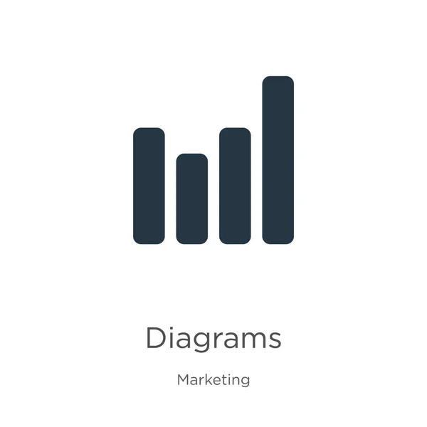 Symbolvektor Für Diagramme Trendy Flache Diagramme Symbol Aus Der Marketing — Stockvektor