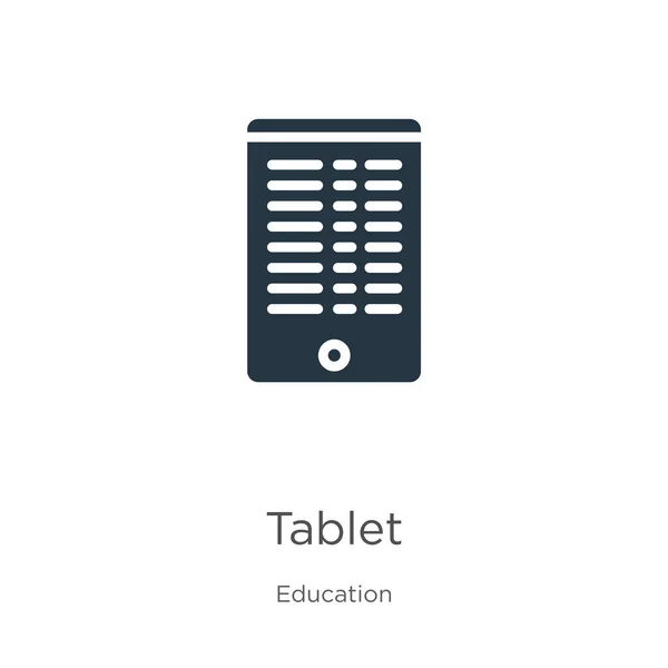 タブレットのアイコンベクトル 白い背景に隔離された教育コレクションからトレンディなフラットタブレットアイコン ベクターイラストは ウェブやモバイルグラフィックデザイン Eps10に使用できます — ストックベクタ