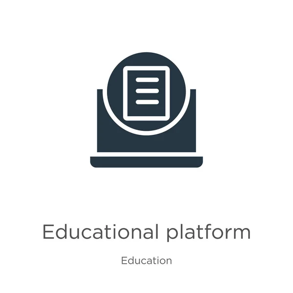 Oktatási Platform Ikon Vektor Trendi Lapos Oktatási Platform Ikon Oktatási — Stock Vector