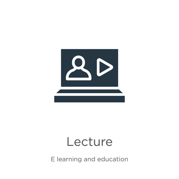 Vecteur Icônes Conférence Icône Lecture Plat Tendance Collection Learning Éducation — Image vectorielle