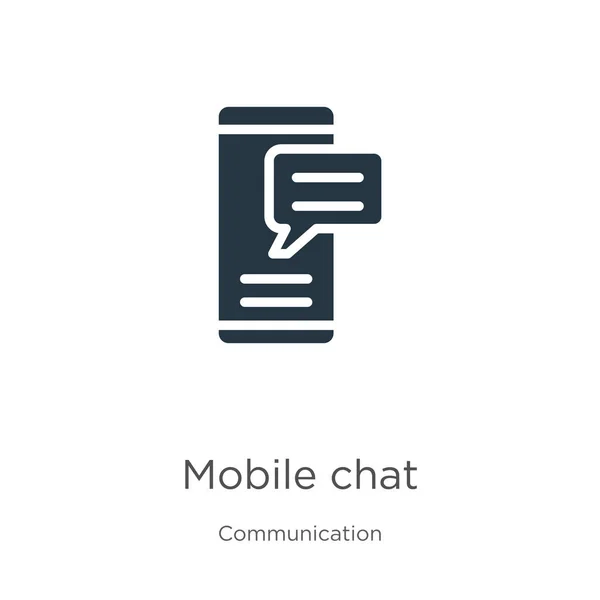 Mobiler Chat Icon Vektor Trendiges Flaches Handy Chat Symbol Aus — Stockvektor