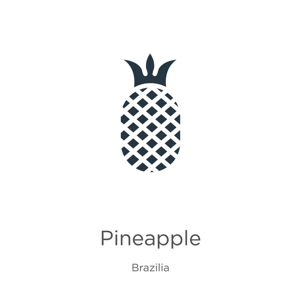 Ananas Symbolvektor Trendige Flache Ananas Ikone Aus Der Brasilianischen Kollektion — Stockvektor