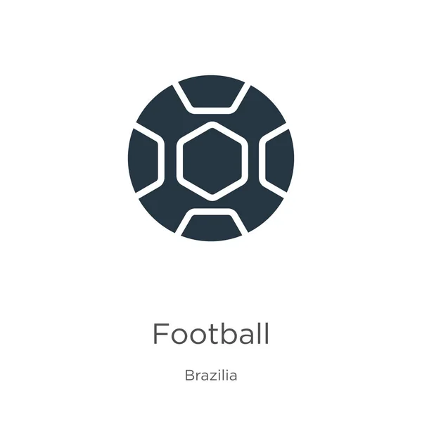 足球图标向量 流行的扁平足球图标从巴西收集白色背景 矢量图解可用于网络和移动图形设计 Eps10 — 图库矢量图片