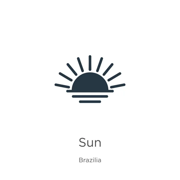 Sun Icon Vector Trendy Flat Sun Icon Brazilia Collection Isolated — Stock Vector