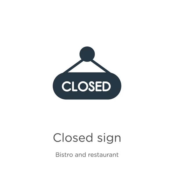 闭合符号图标向量 时尚的平面封闭标志图标从小酒馆和餐馆收藏隔离的白色背景 矢量图解可用于网络和移动图形设计 Eps10 — 图库矢量图片
