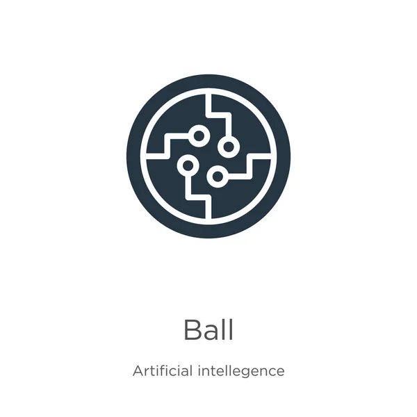 ボールアイコンベクトル 白い背景に隔離された人工知能コレクションからトレンディなフラットボールアイコン ベクターイラストは ウェブやモバイルグラフィックデザイン Eps10に使用できます — ストックベクタ