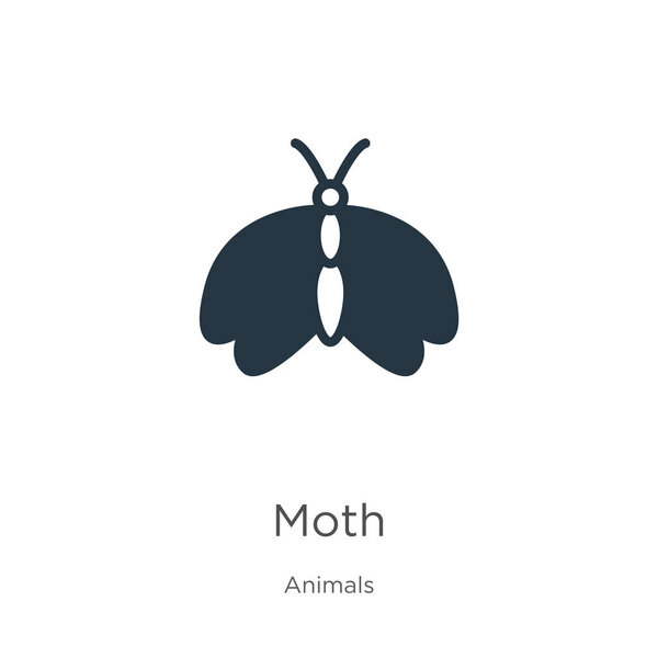 Moth icon vector. Trendy flat moth icon from animals collection isolated on white background. Vector illustration can be used for web and mobile graphic design, logo, eps10