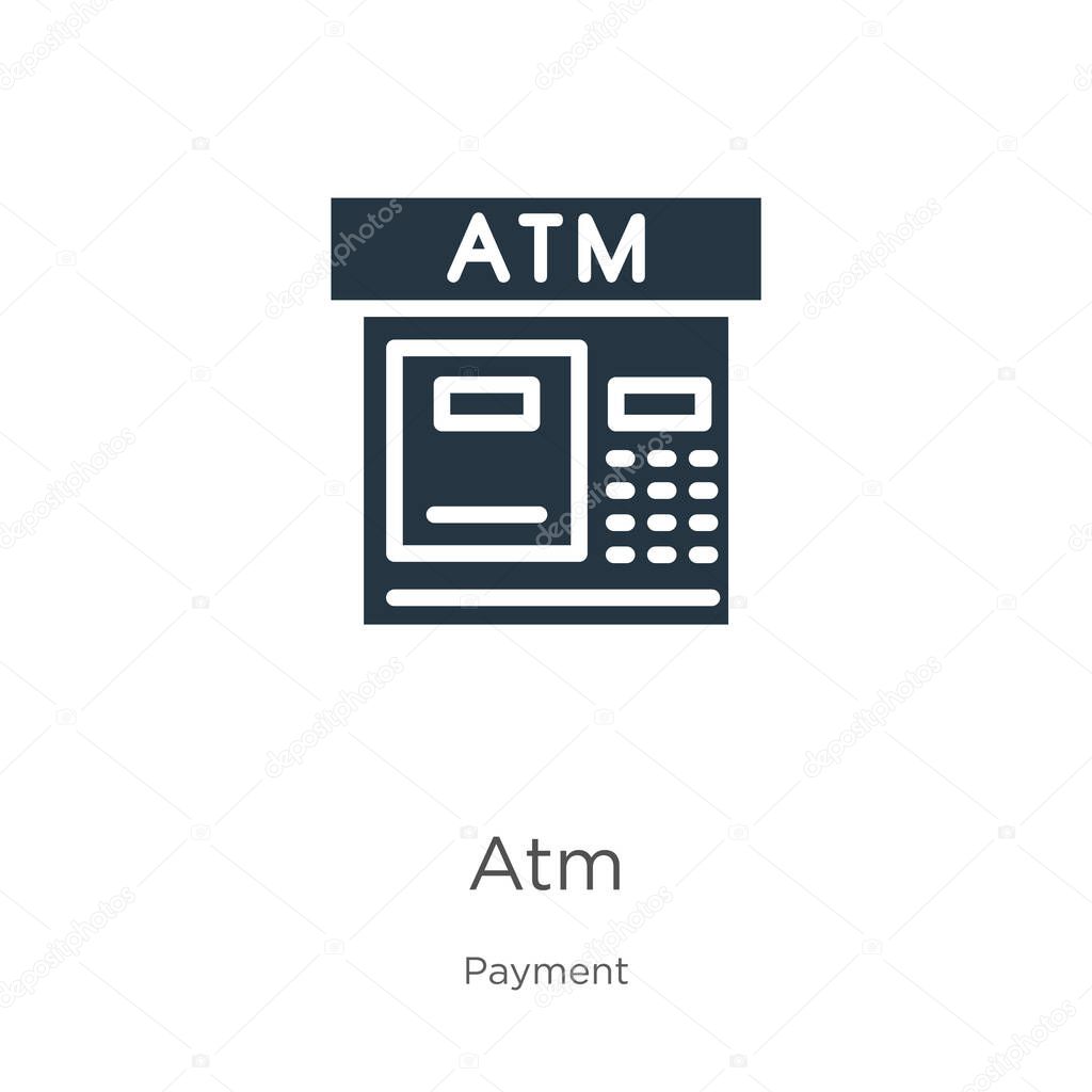 Atm icon vector. Trendy flat atm icon from payment collection isolated on white background. Vector illustration can be used for web and mobile graphic design, logo, eps10