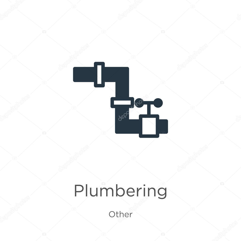 Plumbering icon vector. Trendy flat plumbering icon from other collection isolated on white background. Vector illustration can be used for web and mobile graphic design, logo, eps10