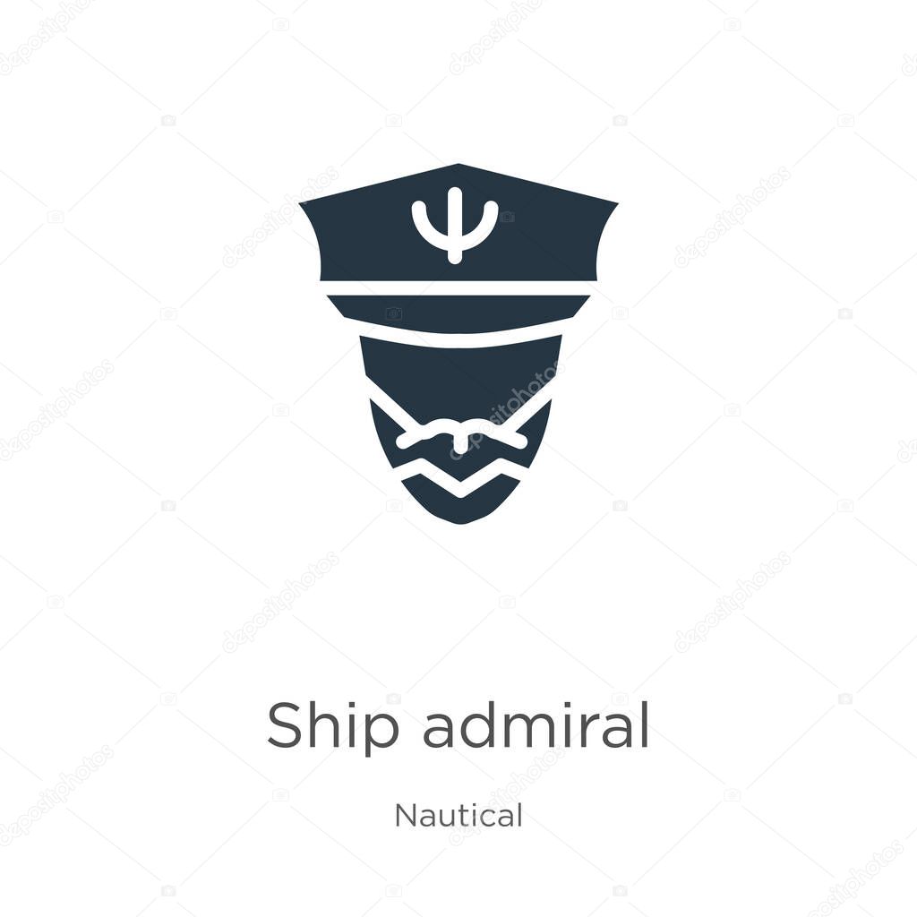 Ship admiral icon vector. Trendy flat ship admiral icon from nautical collection isolated on white background. Vector illustration can be used for web and mobile graphic design, logo, eps10