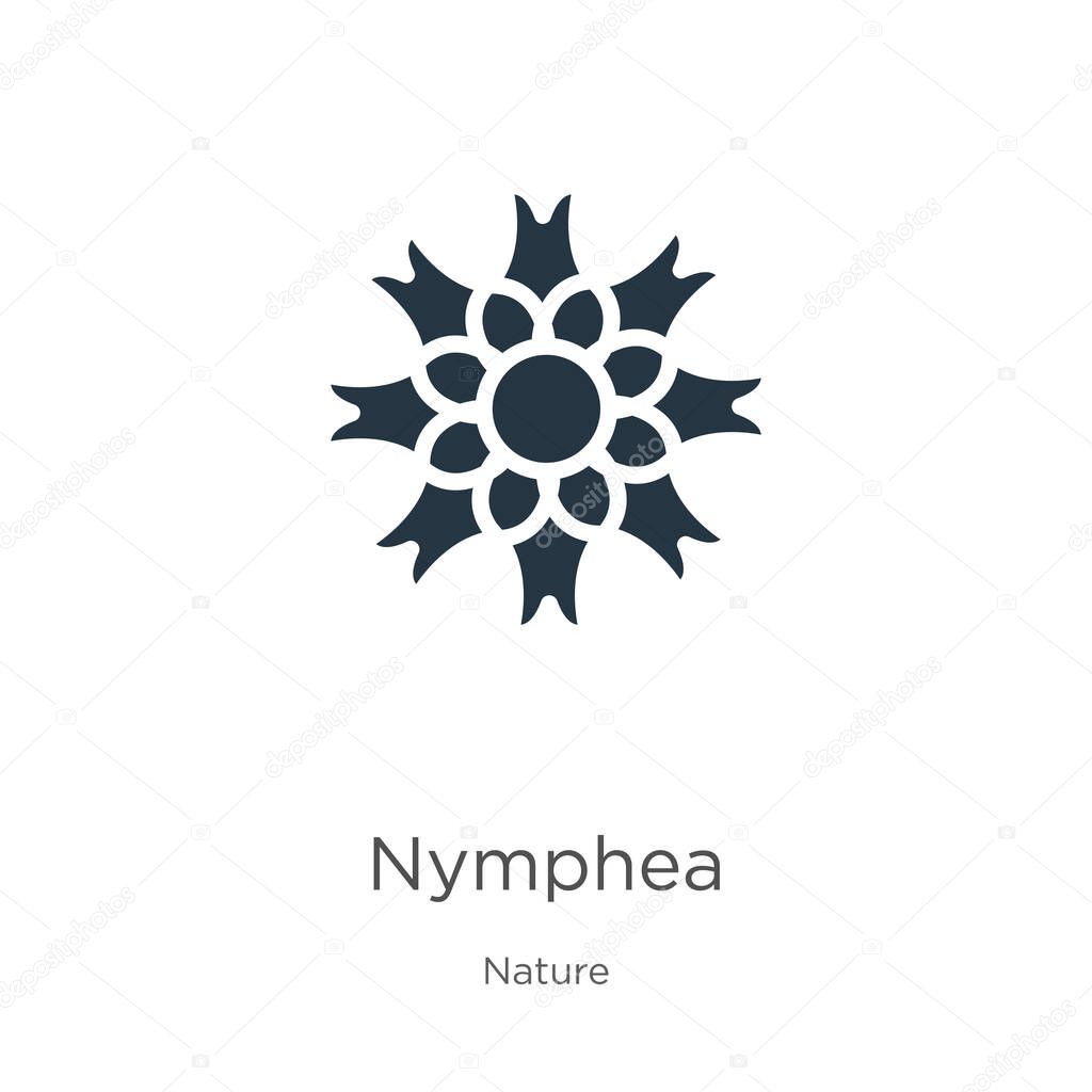 Nymphea icon vector. Trendy flat nymphea icon from nature collection isolated on white background. Vector illustration can be used for web and mobile graphic design, logo, eps10