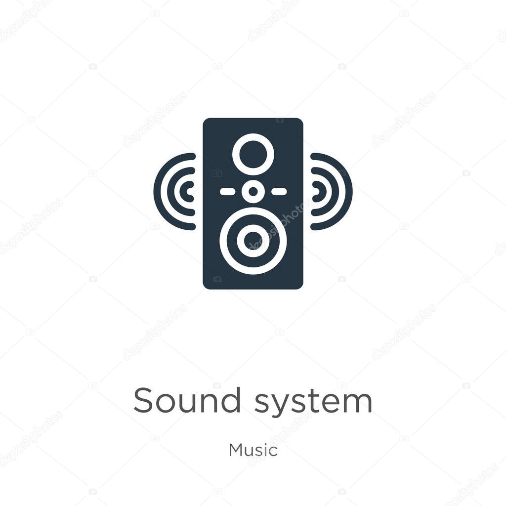 Sound system icon vector. Trendy flat sound system icon from music collection isolated on white background. Vector illustration can be used for web and mobile graphic design, logo, eps10