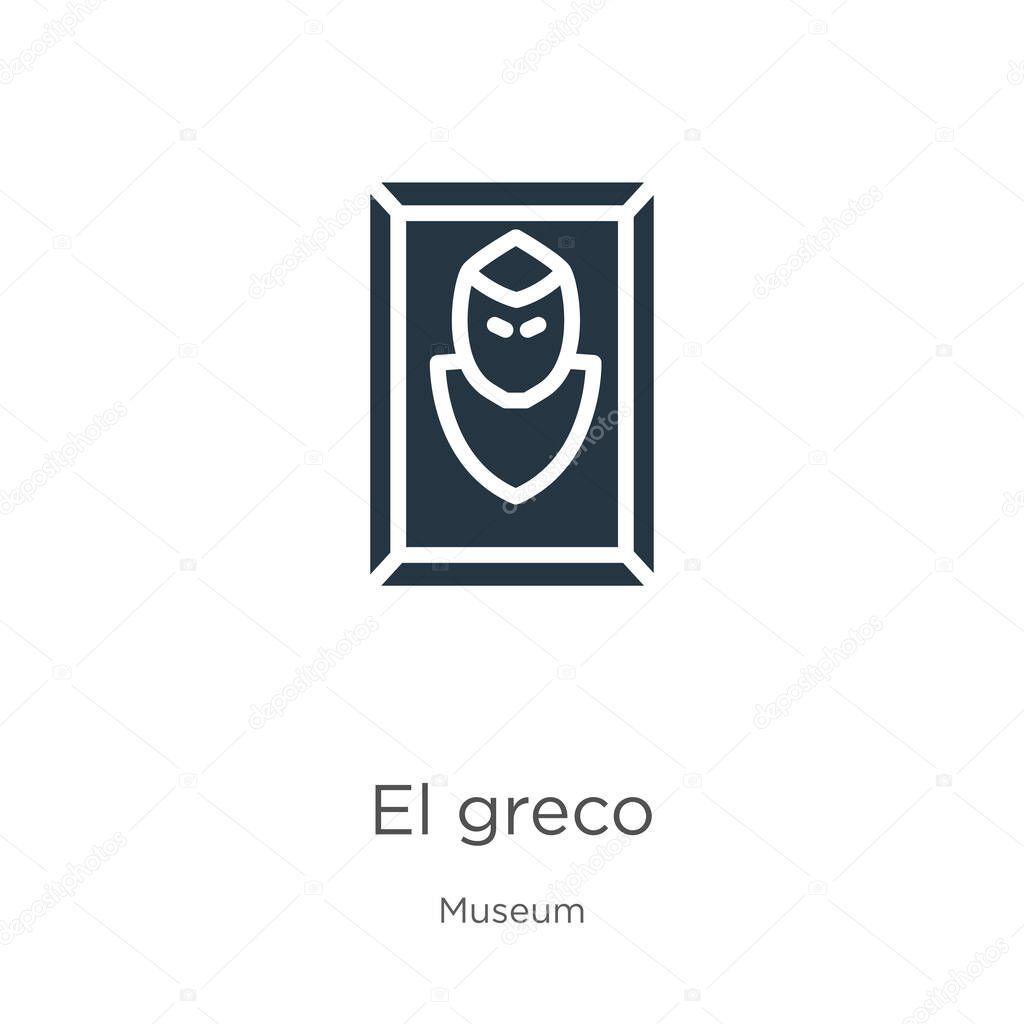 El greco icon vector. Trendy flat el greco icon from museum collection isolated on white background. Vector illustration can be used for web and mobile graphic design, logo, eps10