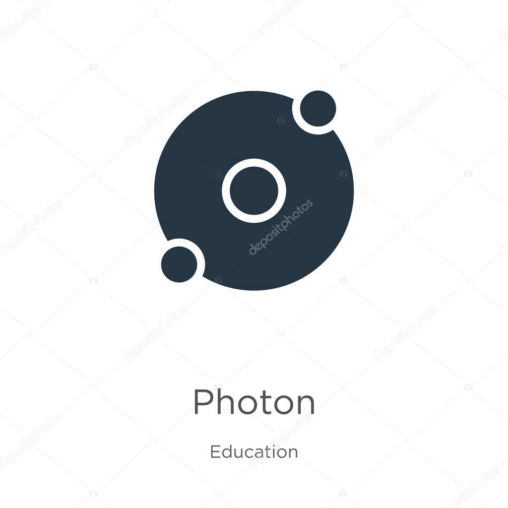 Photon icon vector. Trendy flat photon icon from education collection isolated on white background. Vector illustration can be used for web and mobile graphic design, logo, eps10