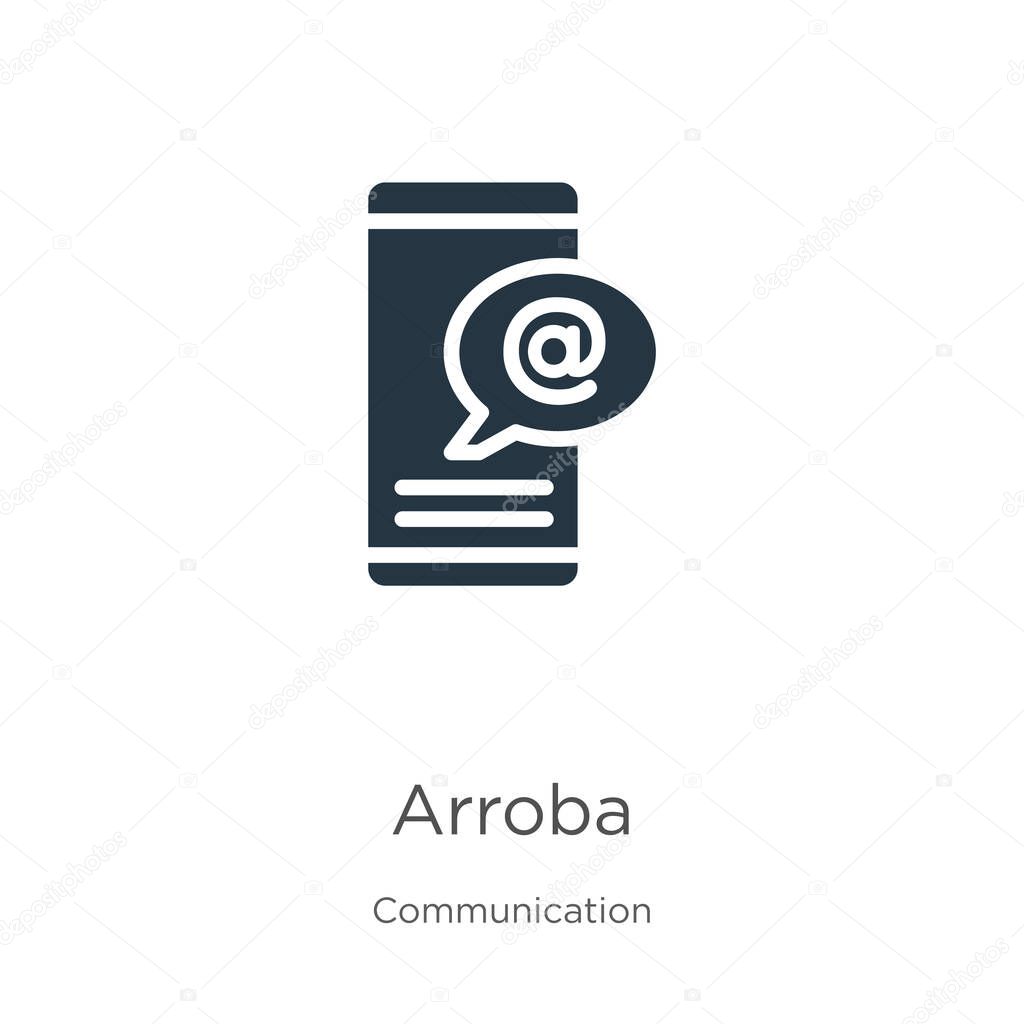 Arroba icon vector. Trendy flat arroba icon from communication collection isolated on white background. Vector illustration can be used for web and mobile graphic design, logo, eps10