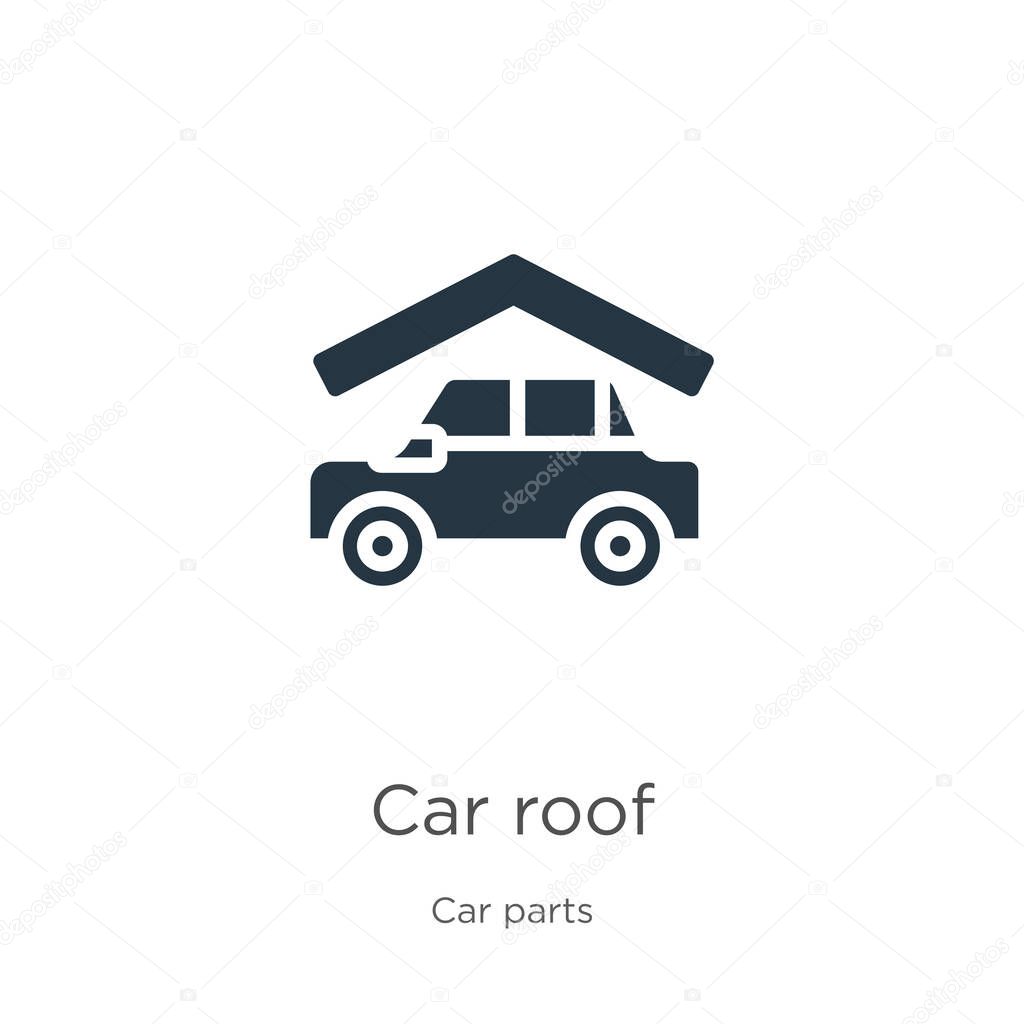Car roof icon vector. Trendy flat car roof icon from car parts collection isolated on white background. Vector illustration can be used for web and mobile graphic design, logo, eps10
