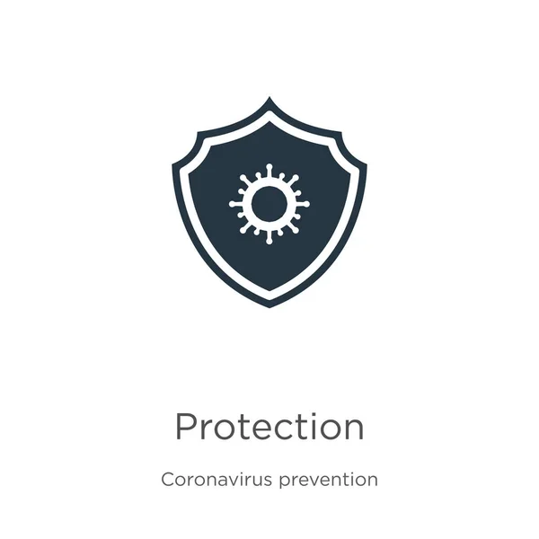Προστασία Διάνυσμα Εικονίδιο Μοντέρνο Εικονίδιο Επίπεδης Προστασίας Από Συλλογή Coronavirus — Διανυσματικό Αρχείο