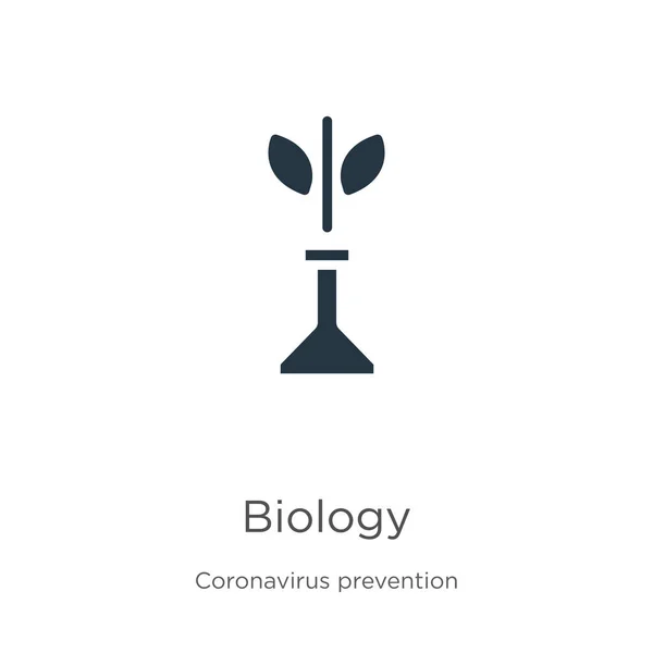 Вектор Ікони Біології Пласка Ікона Біології Колекції Coronavirus Prevention Ізольована — стоковий вектор