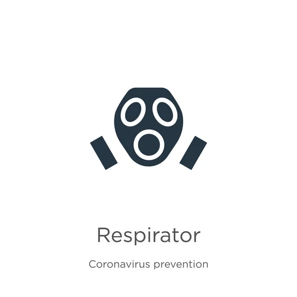 Ademhalingsicoon Vector Trendy Flat Respirator Icoon Van Coronavirus Preventie Collectie — Stockvector