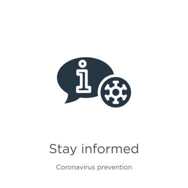 Bilgi ikon vektörü olarak kal. Beyaz arka planda izole edilmiş Coronavirus Önleme koleksiyonundan güncel duruş ikonu. Vektör illüstrasyonu web ve mobil grafik tasarımı, logo için kullanılabilir,