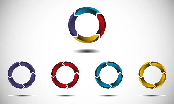 Logotipo Figura Muestra Logotipo Colores Brillantes — Vector de stock