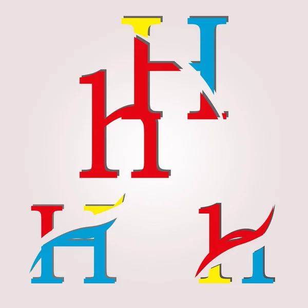 Логотип Буквы Рисунке Изображен Логотип Буквы Маленькая Буква Трех Вариантах — стоковый вектор