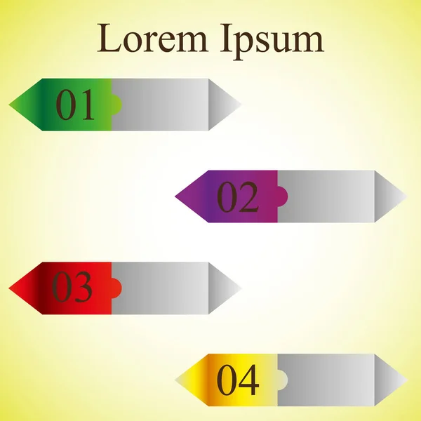 Infografías Figura Muestra Las Infografías Con Cuatro Puntos Para Texto — Vector de stock