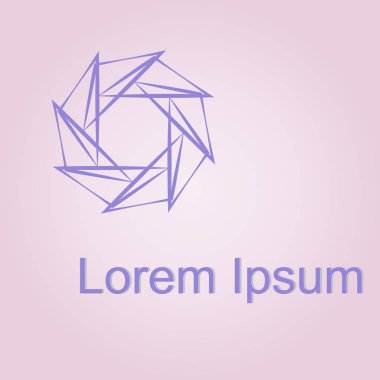 Üçgen Logo/logo yazıt ile resmi gösterir. Üçgen leylak renkli Logo.