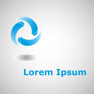 Metin ile mavi logo/mavi bir logo resmi gösterir. Logo için yeni bir şirket, kurum uygundur. Sitesi için metni ile vektör logo mevcuttur.