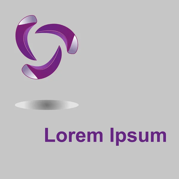 Serverlogo Mit Text1 Das Bild Zeigt Ein Violettes Logo Aus — Stockvektor