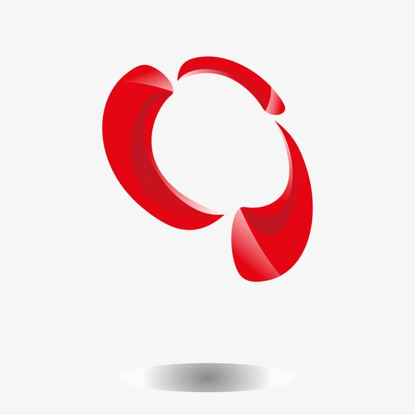 Flor Imagem Mostra Logotipo Cor Vermelha Forma Uma Flor Logotipo — Vetor de Stock