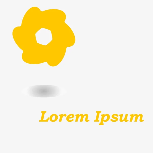 Logotipo Amarelo Figura Mostra Logotipo Amarelo Logotipo Com Uma Sombra — Vetor de Stock