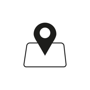 Mark / resmi bir etiket harita üzerinde gösterir. Metro simgesi, yollar, kalış yerini tayin.